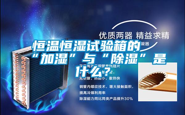 恒溫恒濕試驗箱的“加濕”與“除濕”是什么？