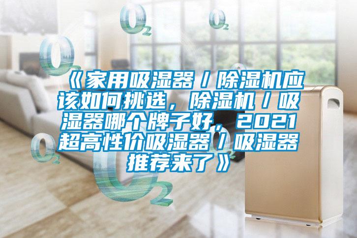《家用吸濕器／除濕機應該如何挑選，除濕機／吸濕器哪個牌子好，2021超高性價吸濕器／吸濕器推薦來了》