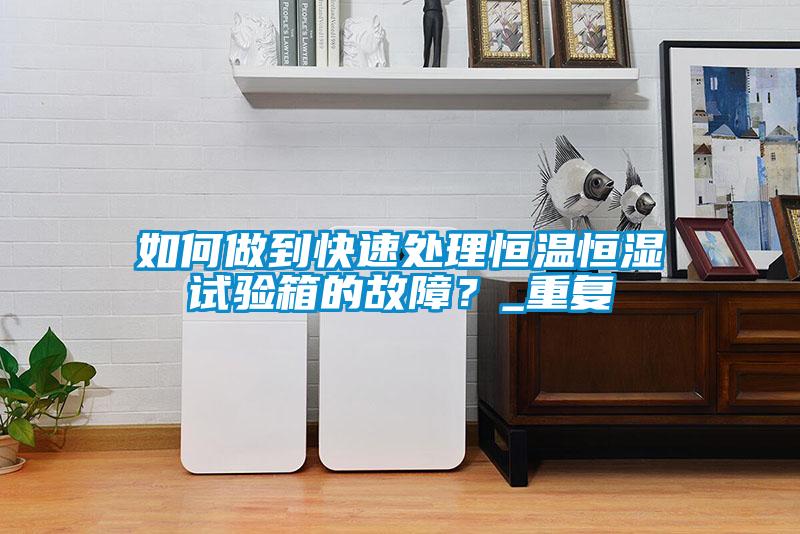 如何做到快速處理恒溫恒濕試驗(yàn)箱的故障？_重復(fù)