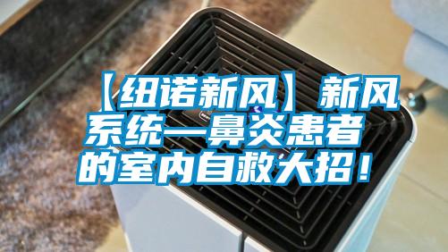 【紐諾新風】新風系統—鼻炎患者的室內自救大招!